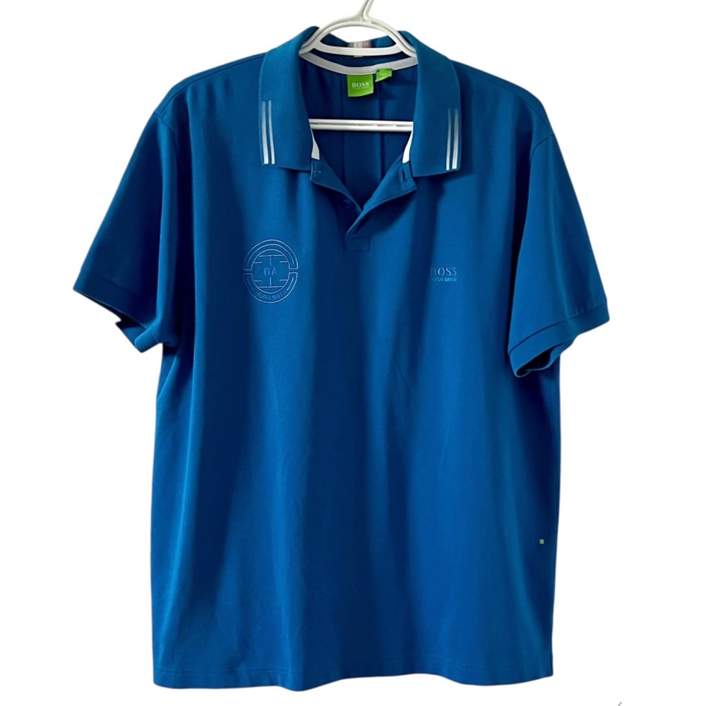 HUGO BOSS Polo Shirt Italy Flag Men’s XL (see description) Cobalt Blue